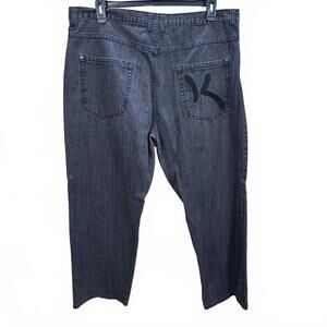 Karl Kani Kani Gold Jeans Black Denim 90s Y2K Hip Hop Relaxed Fit